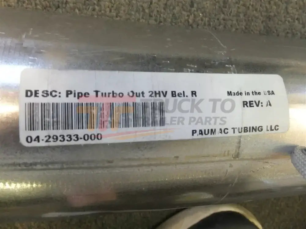 04-29333-000 Freightliner Pipe-Exhaust, Turbo - Truck To Trailer