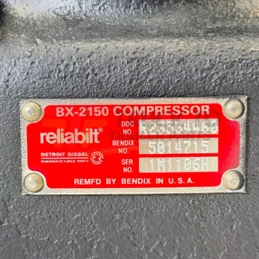 106439 Genuine Bendix Air Brake Compressor BX2150 - Truck To Trailer