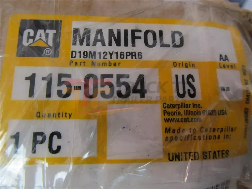 115-0554 Genuine Caterpillar Intermediate Exhaust Manifold - Truck To Trailer