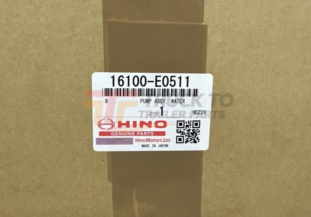 16100-E0511 Genuine Hino Water Pump Assembly - Truck To Trailer