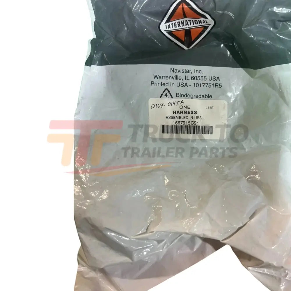 1667915C91 Genuine International Left Side Mirror Harness - Truck To Trailer