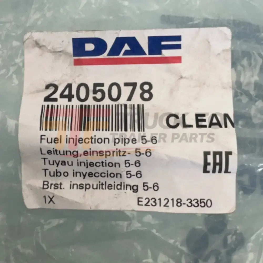 1872502 Genuine Paccar Fuel Injection Pipe 5-6 For Mx-13 - Truck To Trailer