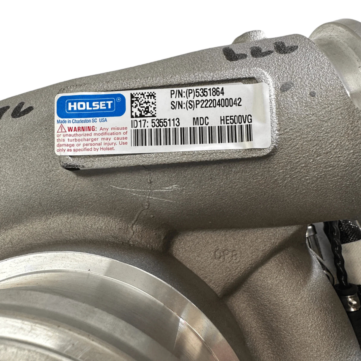 2049933Pex Genuine Paccar Mx 13 Epa 10 Holset Turbocharger With Actuator - Truck To Trailer