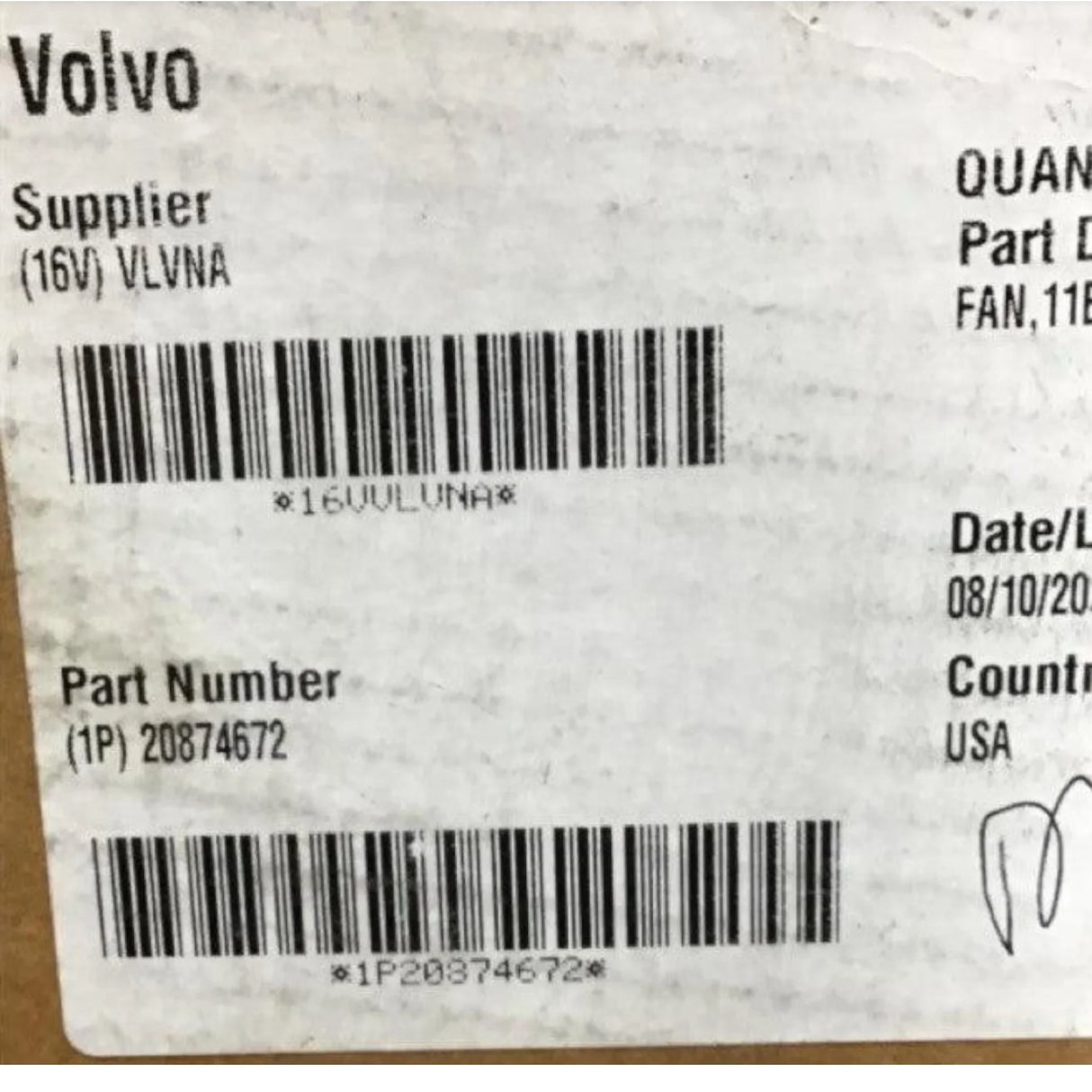 20874672 Genuine Volvo Engine Cooling Fan - Truck To Trailer