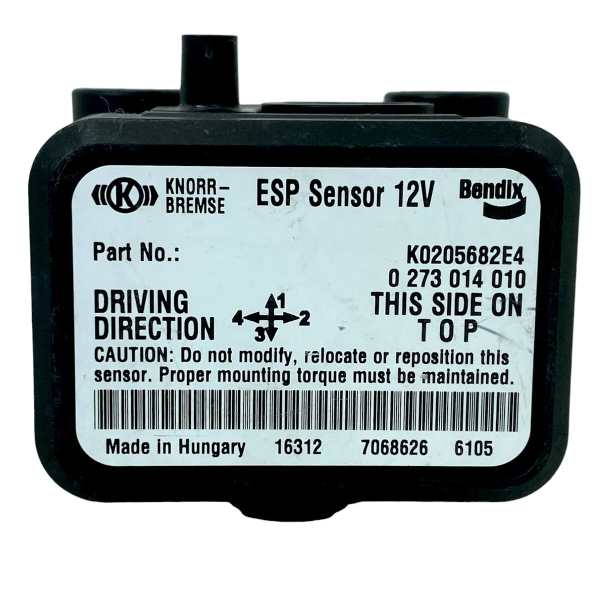 K0205682E4P Genuine Volvo Esp 12 Volt Yaw-70X Rate Sensor - Truck To Trailer