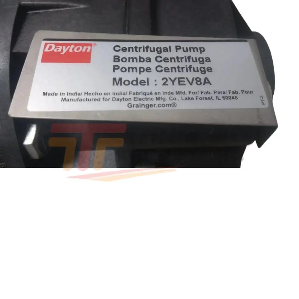 2YEV8A Dayton Head Centrifugal Pump 3/4 HP 208-230/460VAC 72 Ft Max - Truck To Trailer