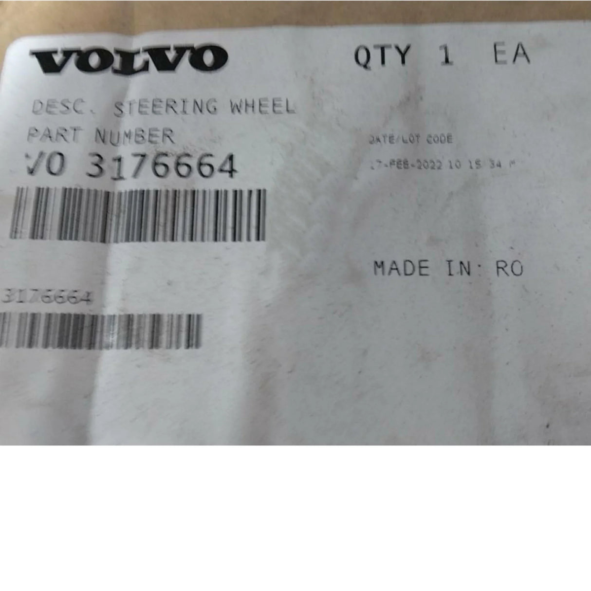 3176664 Genuine Volvo Steering Wheel - Truck To Trailer