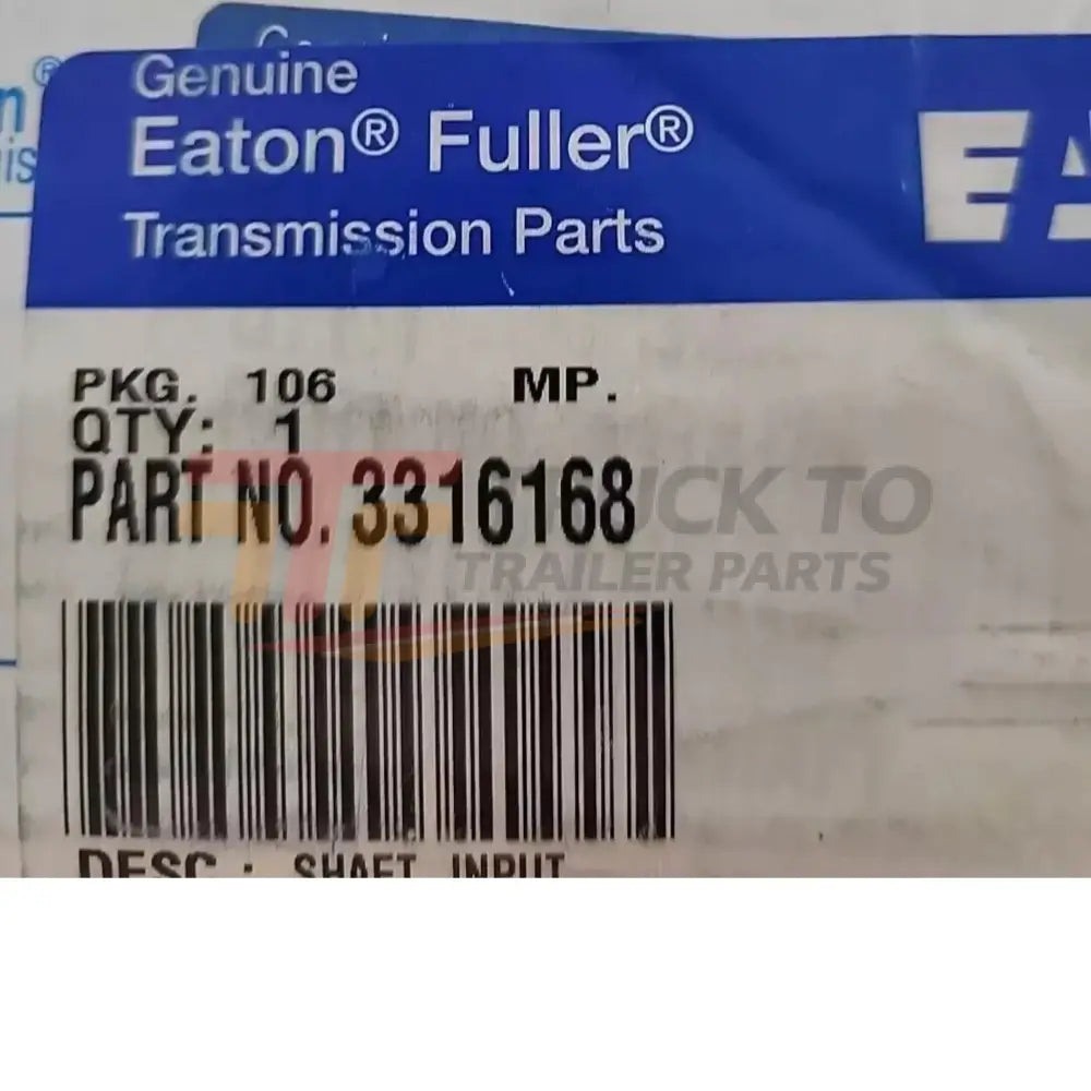 3316168 Genuine Eaton Transmission Input Shaft - Truck To Trailer