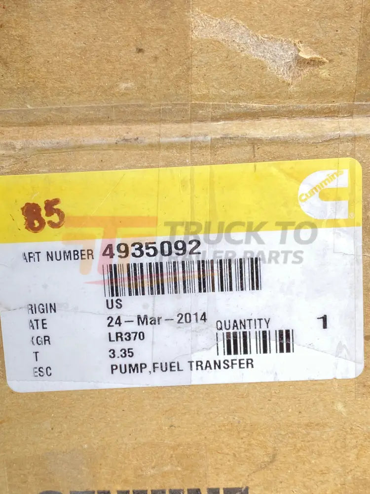 4088507 Genuine Cummins 12V Fuel Transfer Pump - CumminsM500