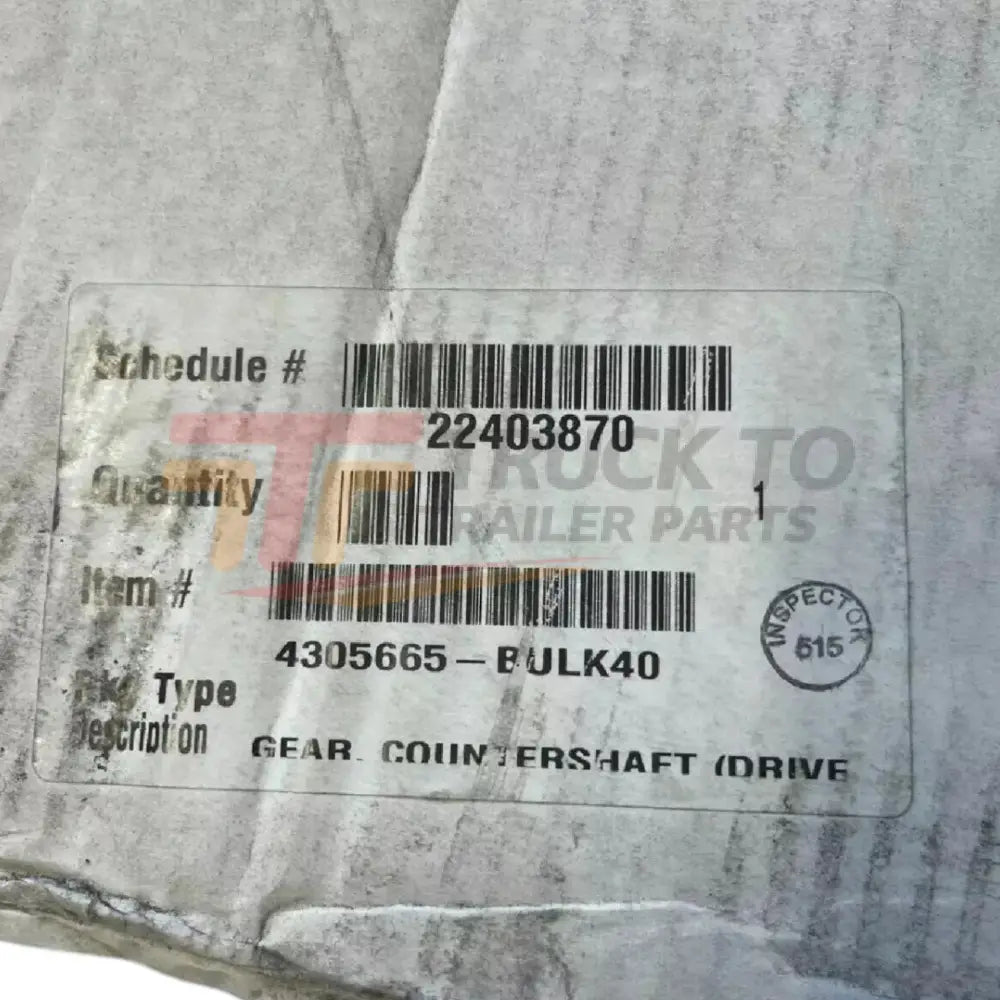 4305665 Genuine Eaton Countershaft Drive Gear - Truck To Trailer