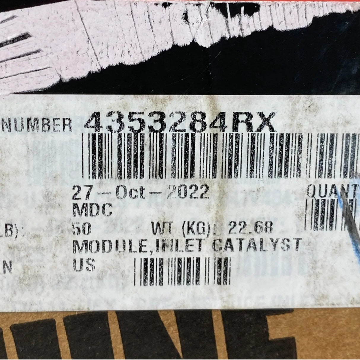 4353284RX Genuine Cummins Inlet Catalyst Module - Truck To Trailer