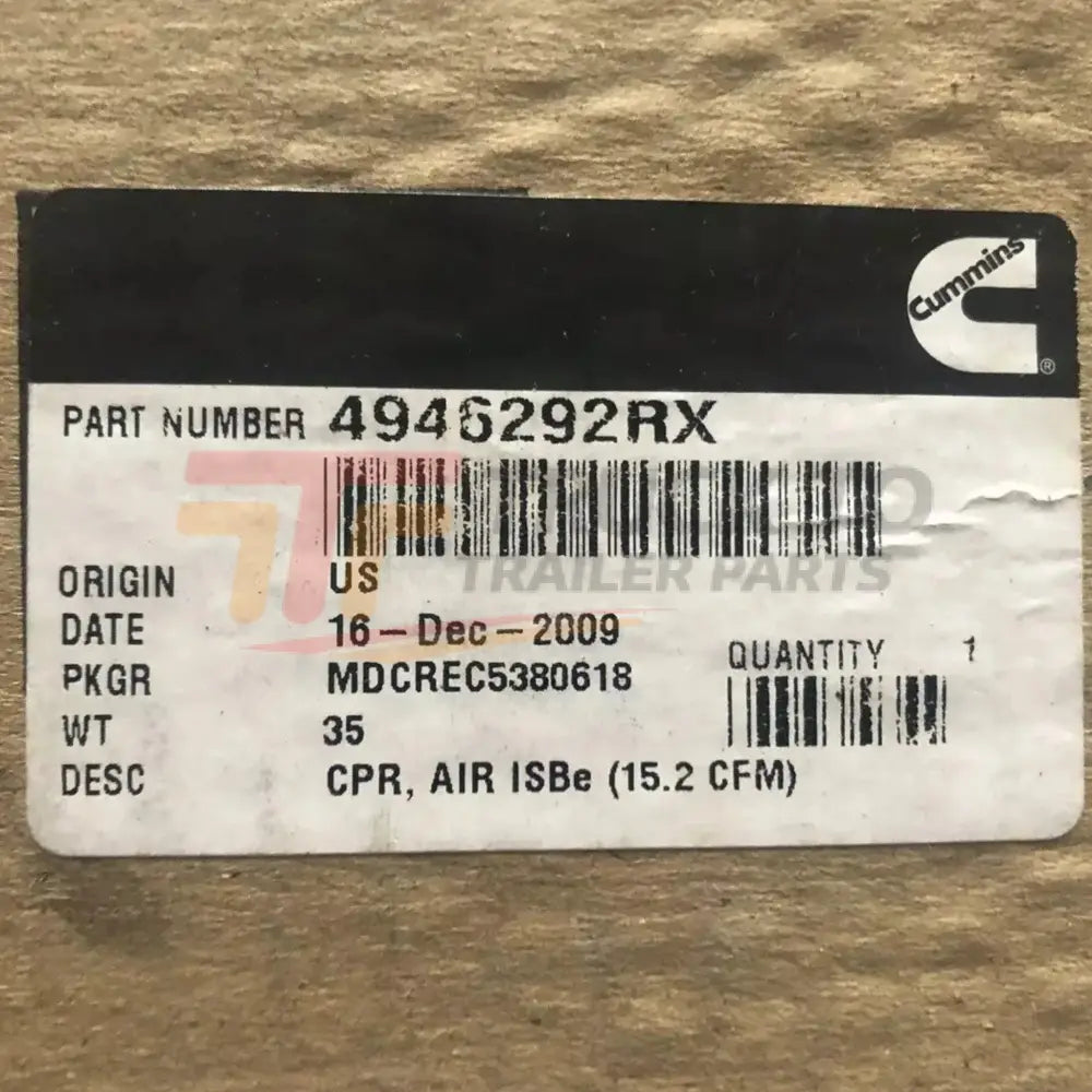 9111545117 Cummins Air Compressor - Truck To Trailer