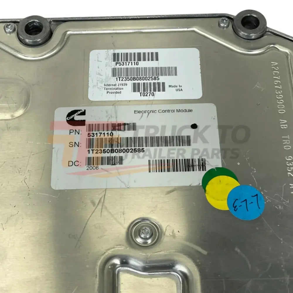 5317111 Genuine Cummins Ecm Engine Control Module Computer - Truck To Trailer