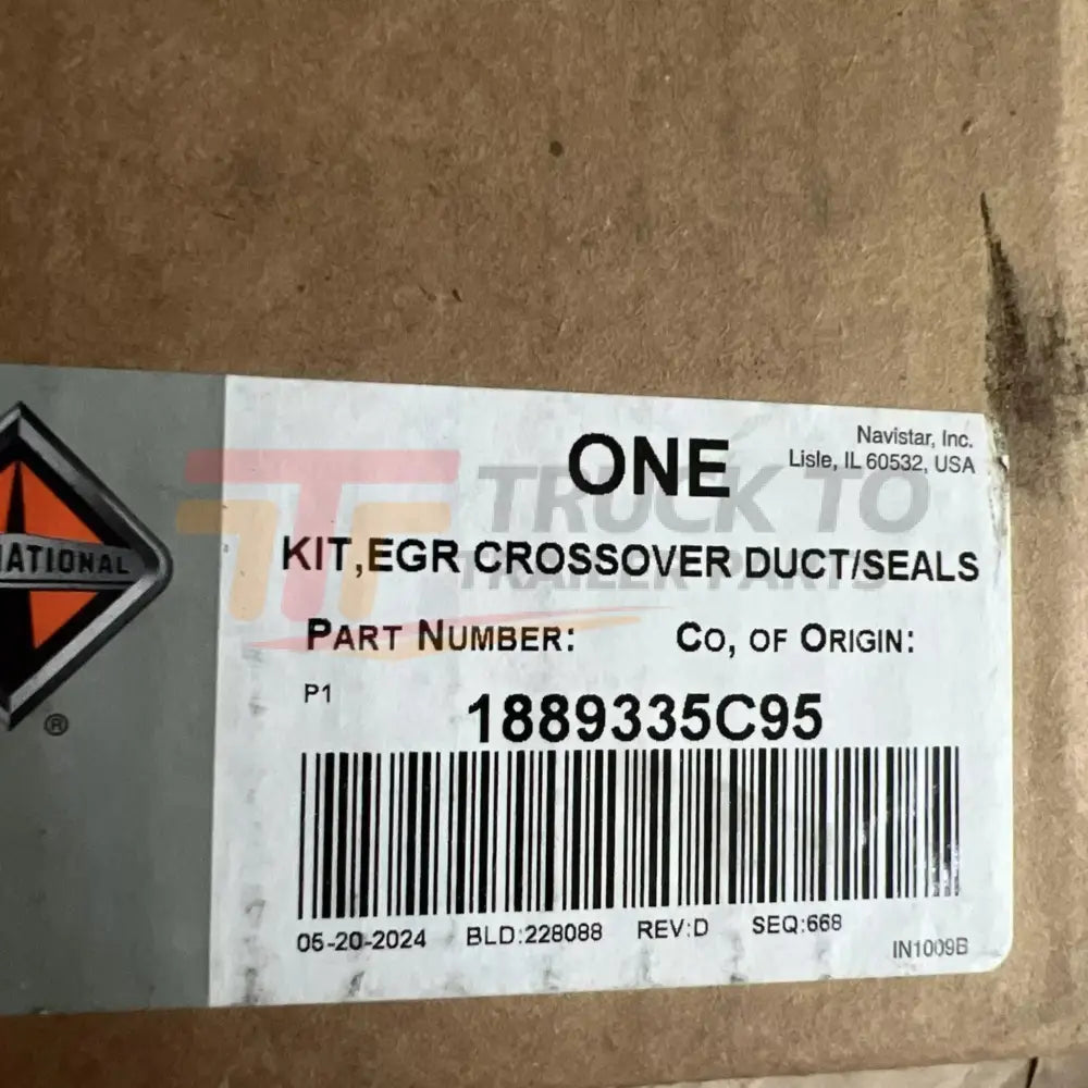 1885963C1 Genuine International EGR Crossover Duct - Truck To Trailer
