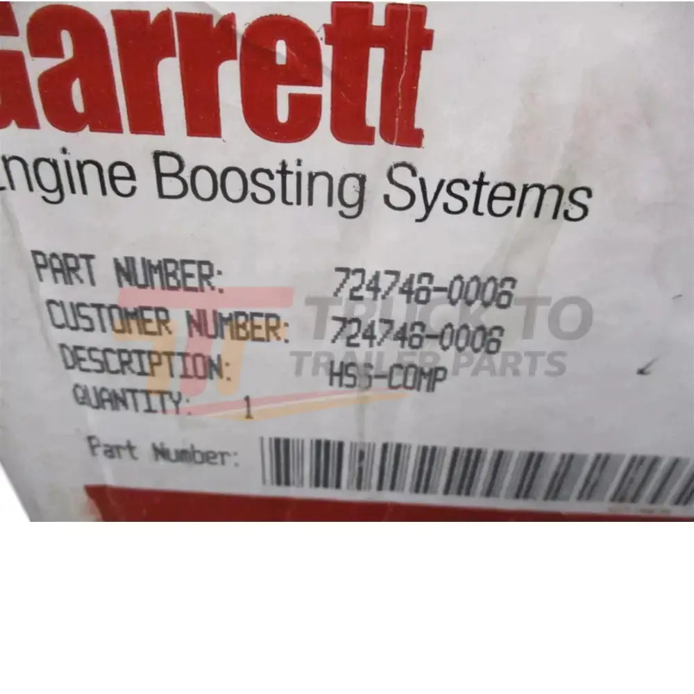 724748-0008 Garrett Turbocharger Compressor Housing - Truck To Trailer