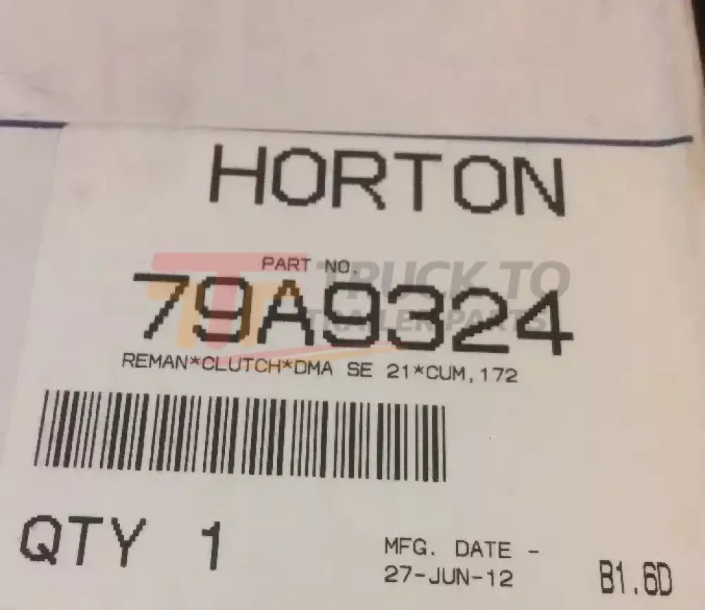 79A9324 Genuine Horton Fan Clutch - Truck To Trailer