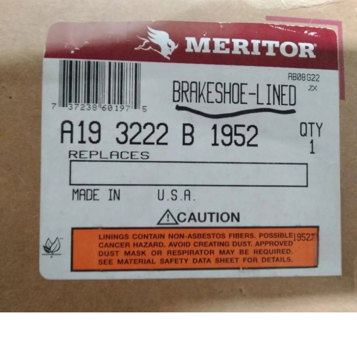 3133953 Genuine Volvo Shoe/lining - Truck To Trailer