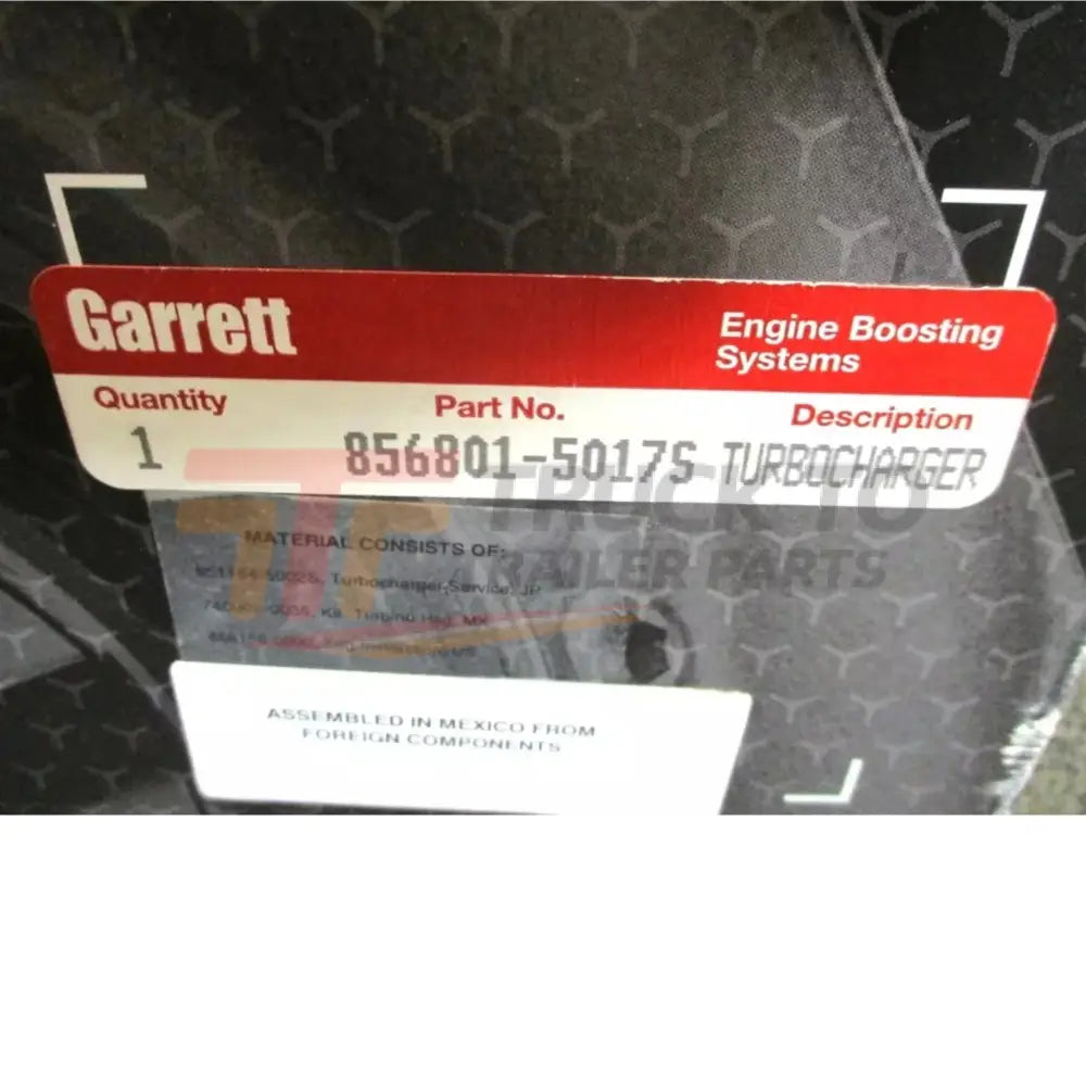 856801-5017S Garrett Turbo Assembly Kit GTX3071R 0.83 A/R GEN 2 - Truck To Trailer