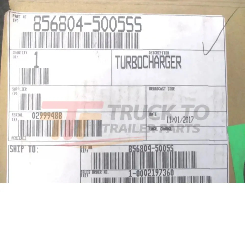 856804-5005S Garrett Turbo Assembly Kit GEN2 GTX3584RS 1.01 A/R - Truck To Trailer