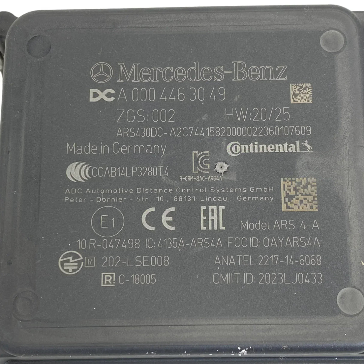 A-000-446-35-49 Genuine Freightliner Front End Radar - Truck To Trailer