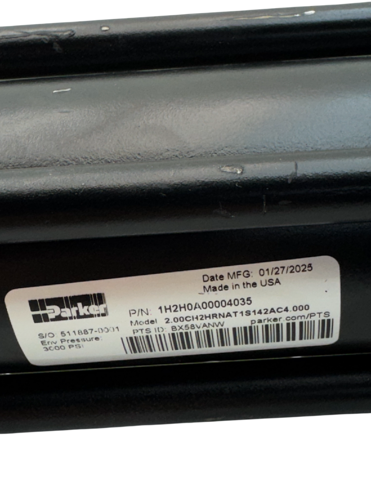 1H2H0A00004035 Parker Hydraulic Cylinder 3000 PSI