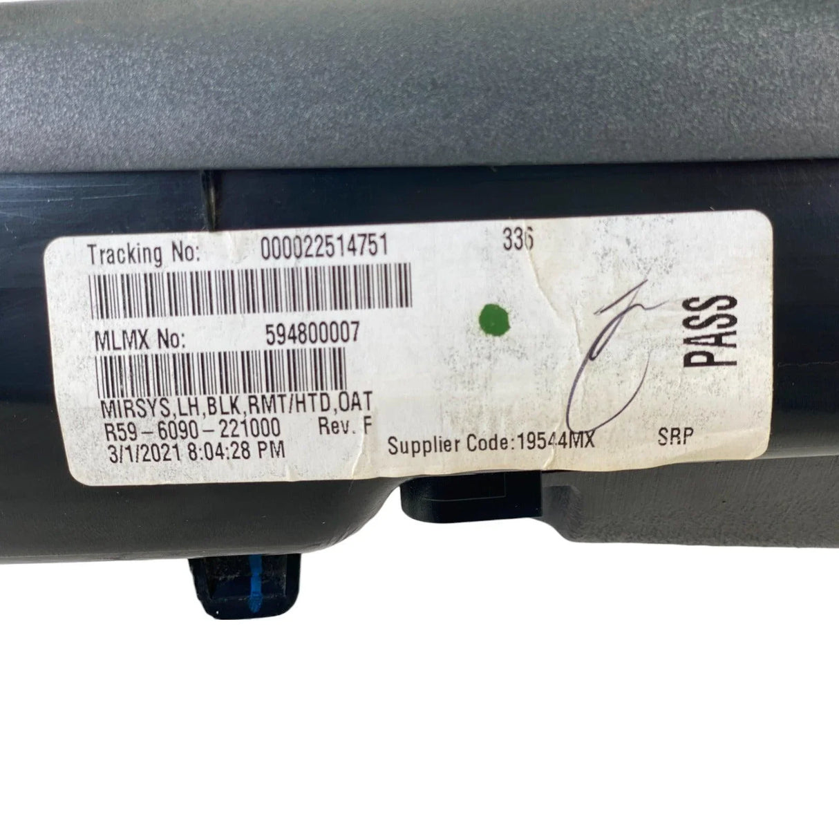 R59-6090-221000 Genuine Peterbilt Mirror Assembly Lh Aero Door Mtd W/W - Truck To Trailer