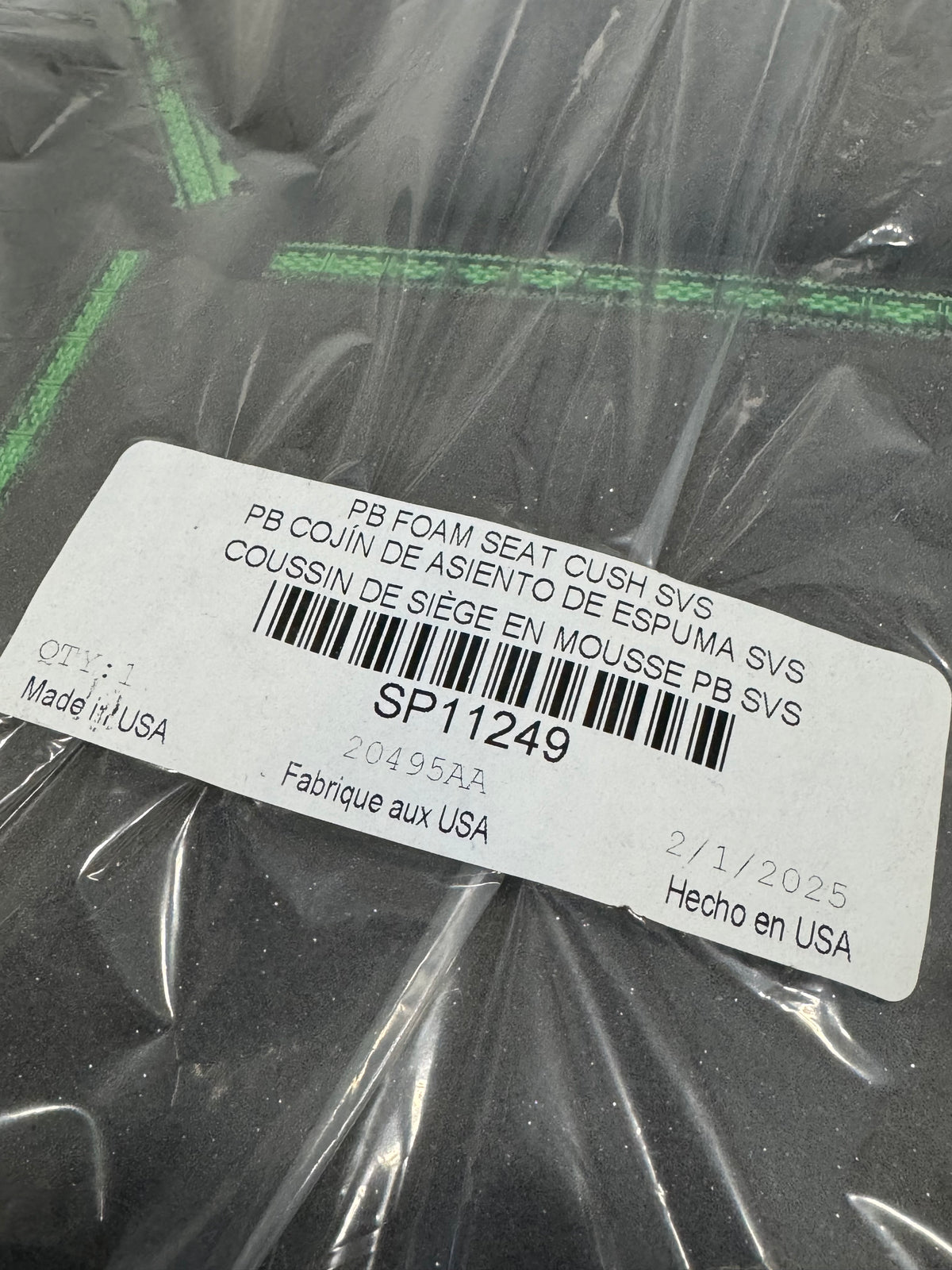 SP11249 Peterbilt Foam Seat Cushion