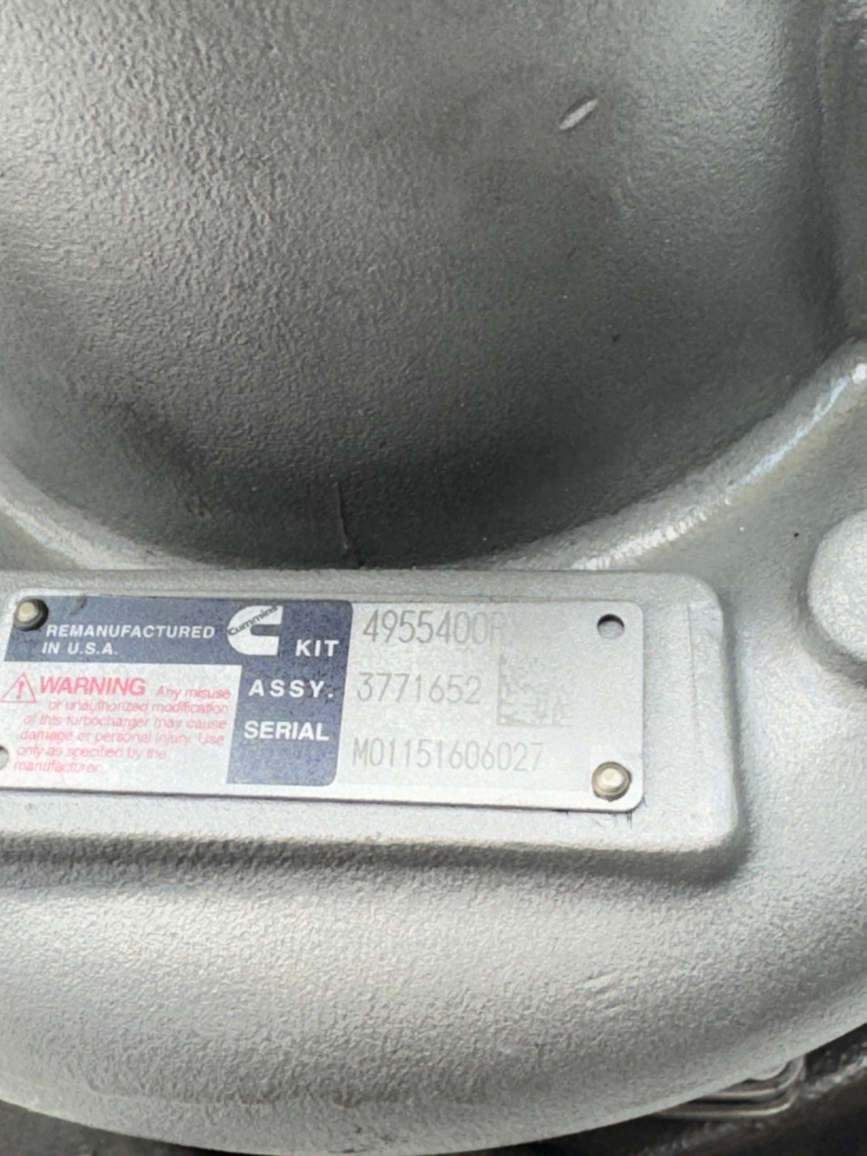 4955400 Genuine Cummins Turbocharger With Actuator For ISB 6.7L