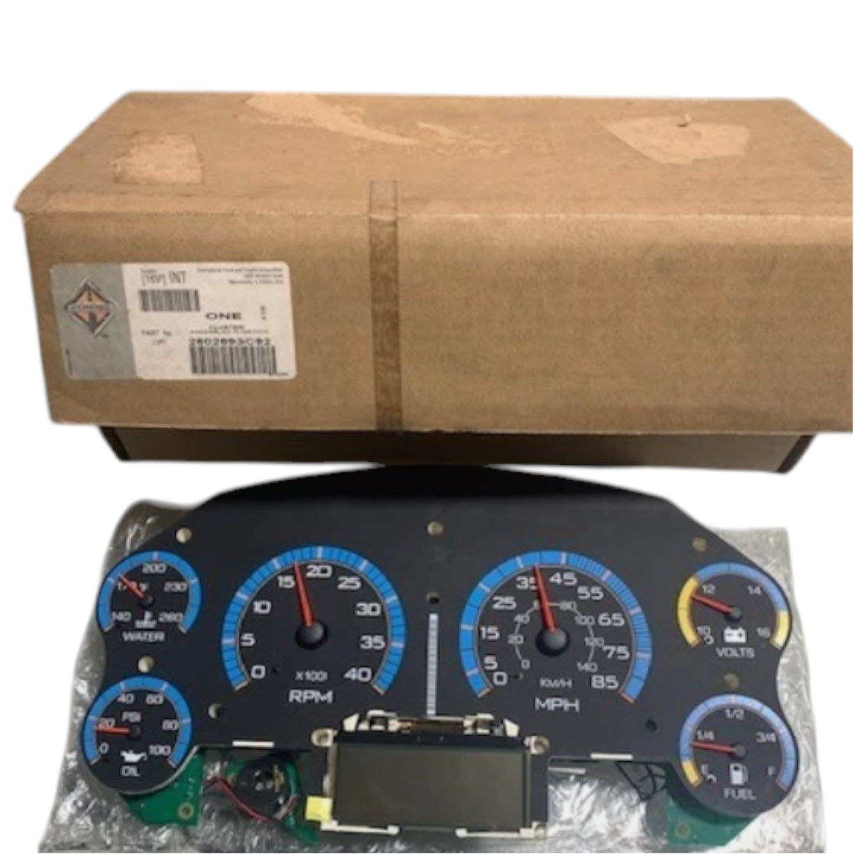 3836861C91 Navistar Cluster Instrument Ctr Mdgl Bl