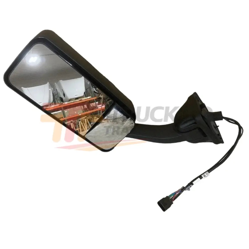A22-61257-005 Genuine Freightliner Left Hand Black Mirror Assembly - Truck To Trailer