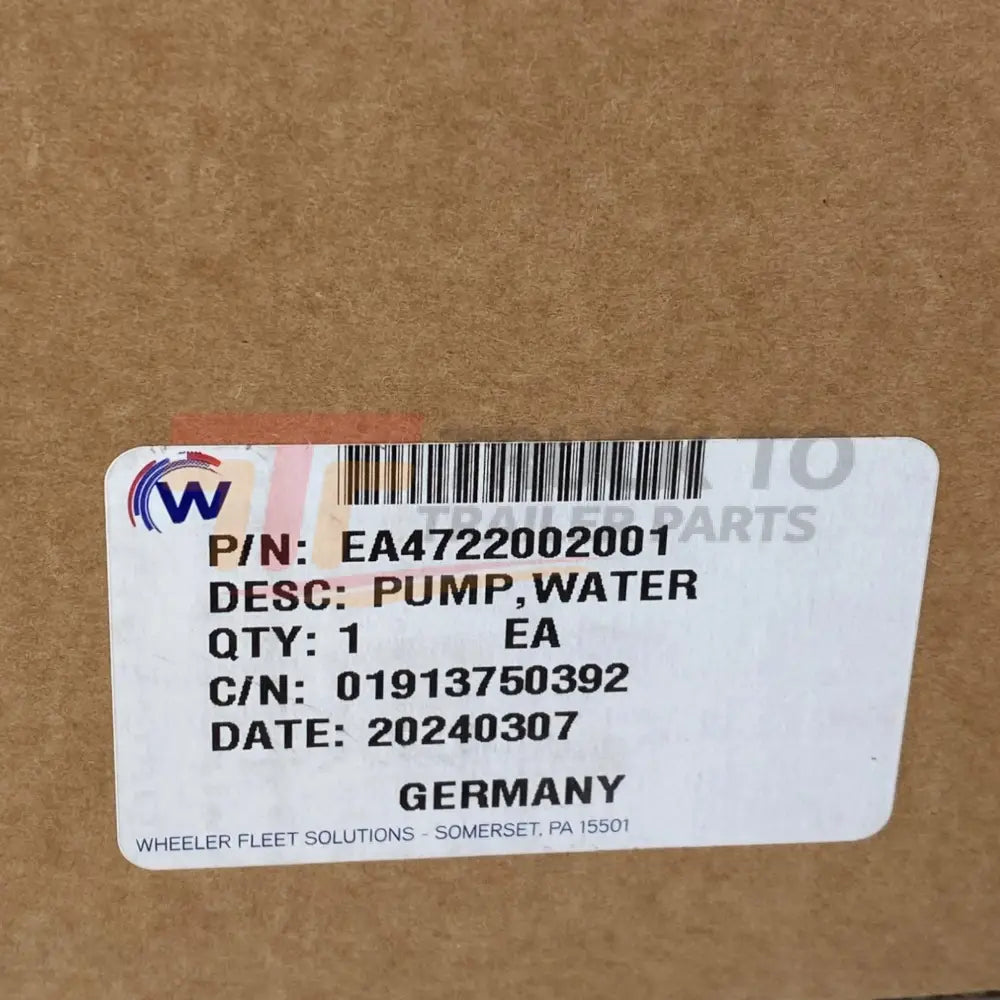 A4712000901 Detroit Diesel Water Pump For Dd15 Dd13 - Truck To Trailer