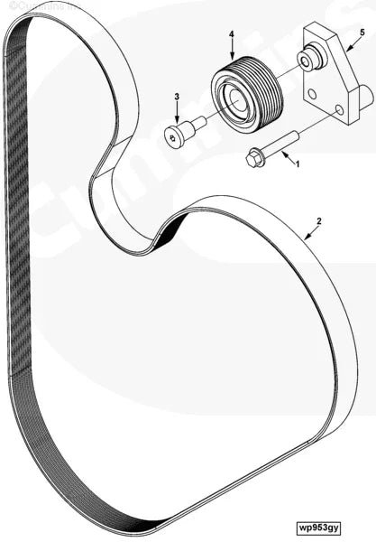 Cummins 4063379 Idler Pulley Bracket - Truck To Trailer