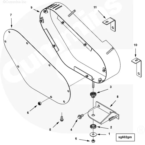 Cummins 4100875 Belt Guard Bracket - Truck To Trailer