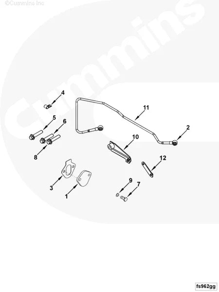 Cummins 4929354 Tube Brace - Truck To Trailer