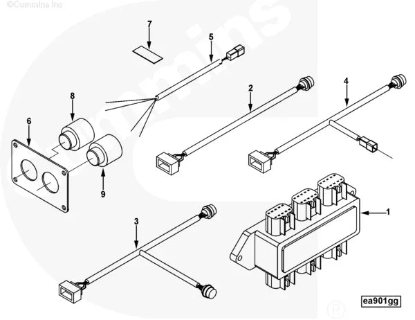 Cummins 4934737 Reducing Push Button - Truck To Trailer