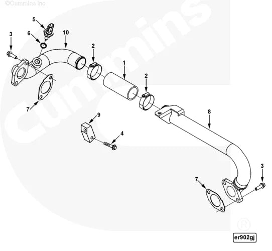 Cummins 4937620 Air Transfer Tube - Truck To Trailer