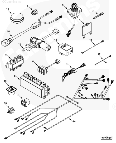 Cummins 4941505 Remote Control - Truck To Trailer