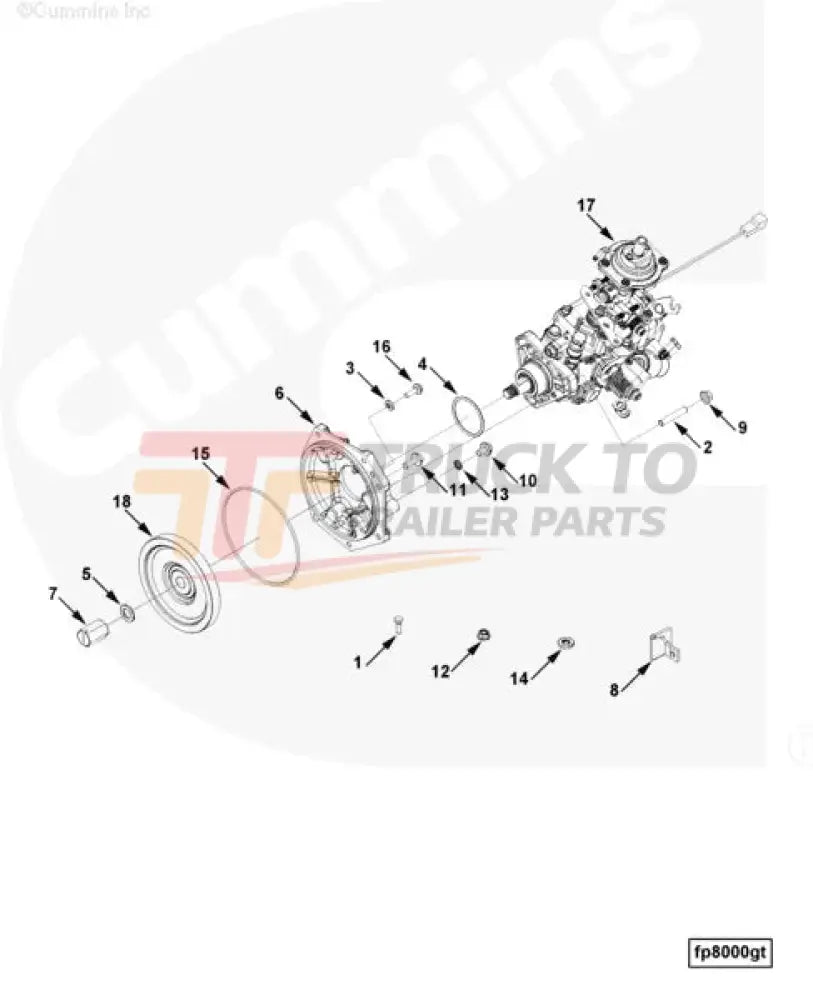 Cummins 5253126 Fuel Pump Gear - Truck To Trailer