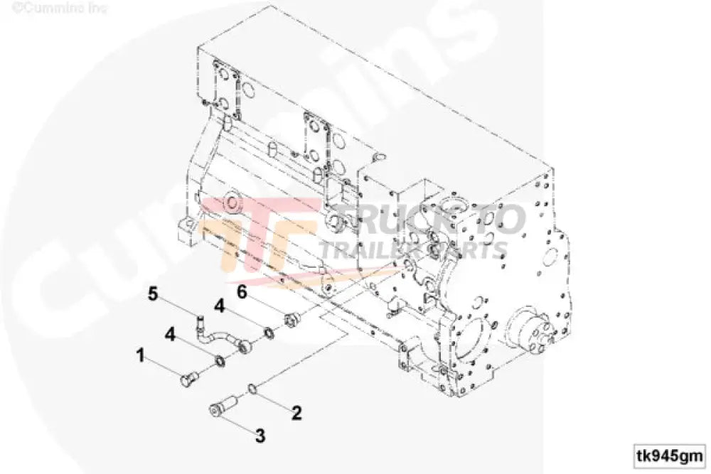 Cummins 5285100 Water Bypass Tube - Truck To Trailer