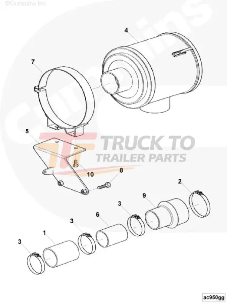 Cummins 650051 Air Cleaner - Truck To Trailer