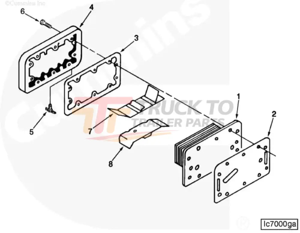 Cummins C0102113100 Lubricating Oil Cooler Cover - Truck To Trailer