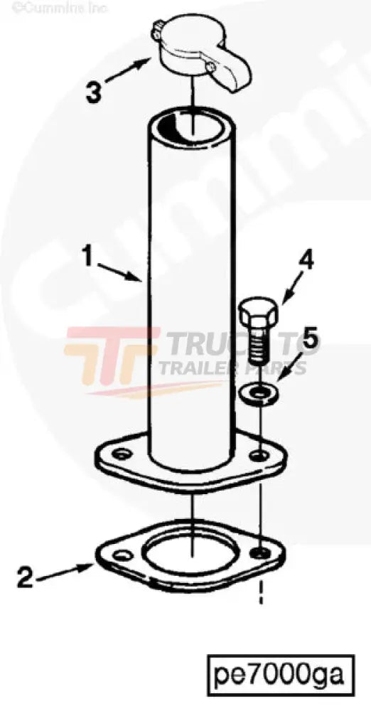 Cummins C0155191900 Exhaust Outlet Connection - Truck To Trailer