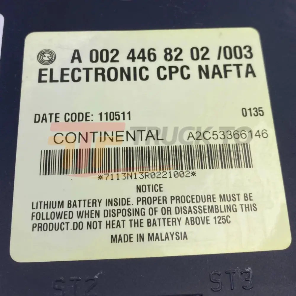 EA0024468202 Genuine Freightliner Cpc2 Electronic Chassis Control Module - Truck To Trailer