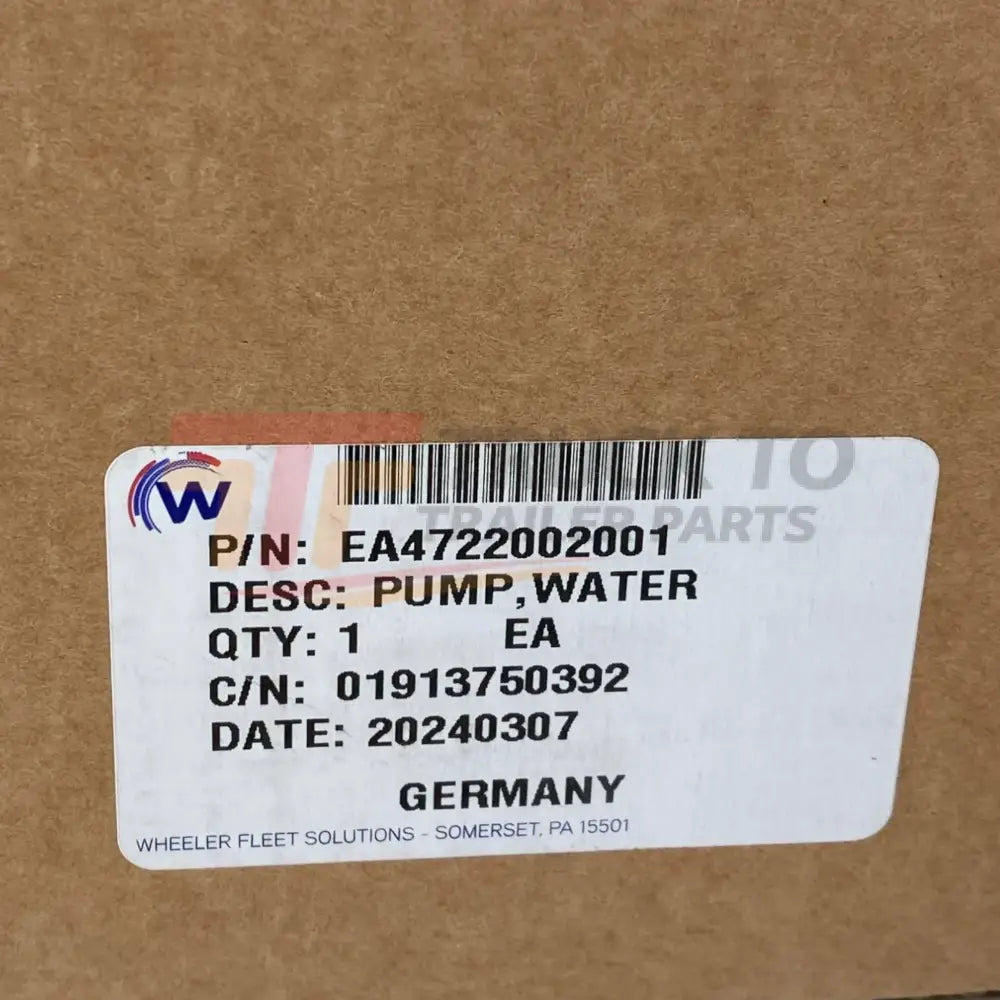 Ea4722001601 Genuine Detroit Diesel Water Pump For Dd15 Dd13 - Water Pump