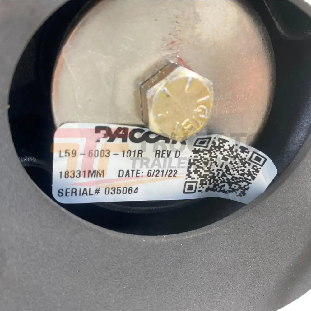 L59-6003-101R Genuine Paccar Mirror-Hood Aero Non-Heat Blk Rh - Truck To Trailer