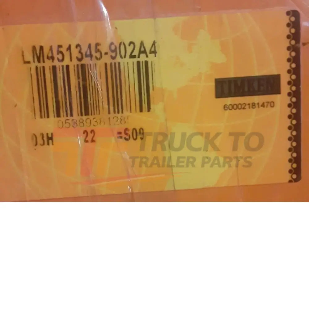 LM451345-902A4 Genuine Timken Tapered Roller Bearing Assembly - Truck To Trailer