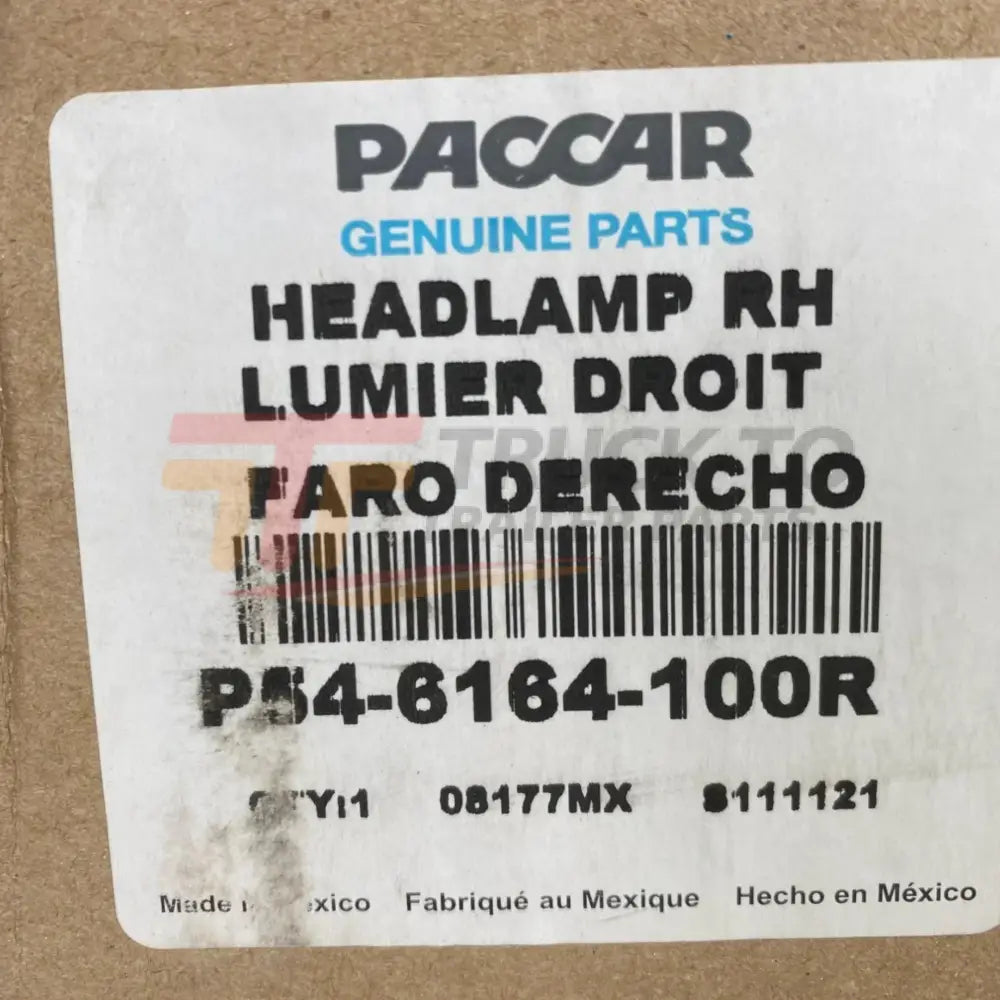 P546164100R Paccar Right Side Halogen Headlight Assy For Kenworth T680 2013-2021 - Truck To Trailer