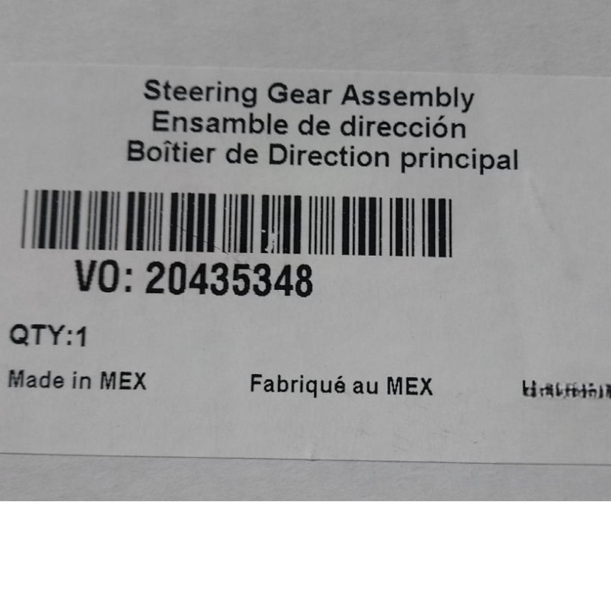 20435348 Genuine Mack Steering Gear