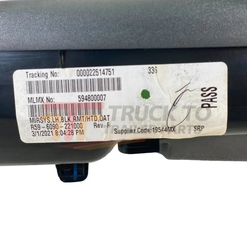 R59-6090-221000 Genuine Peterbilt Mirror Assembly Lh Aero Door Mtd W/W - Truck To Trailer