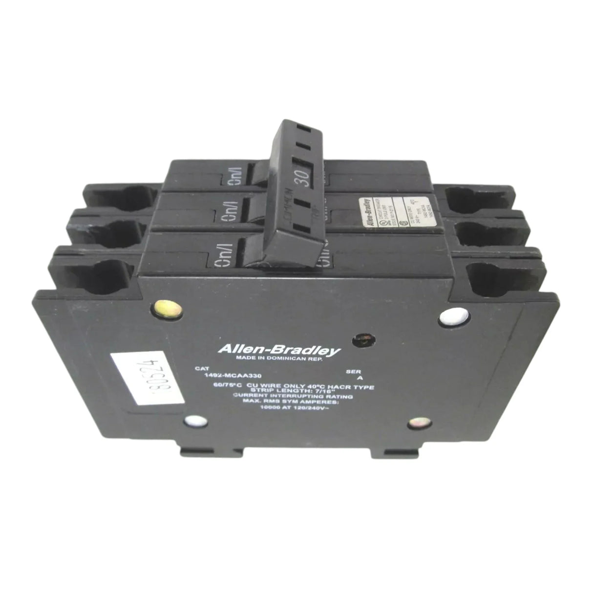 1492-MCAA330 Allen Bradley Industrial Circuit Breaker 3 Pole 30 Amp - Truck To Trailer